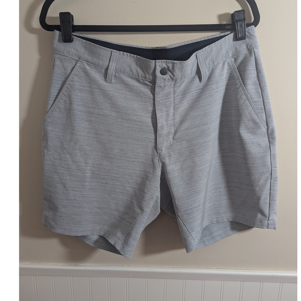 TravisMathew Mens Golf Shorts Heathered Grey Performance‎ Athletic Size 34